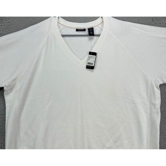 Izod Golf Sweater Adult XL White V-Neck Pullover Sweatshirt Long Sleeve Mens NEW